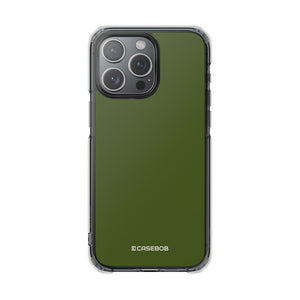 Dark Moss Green | Phone Case for iPhone (Clear Impact Case - Magnetic)