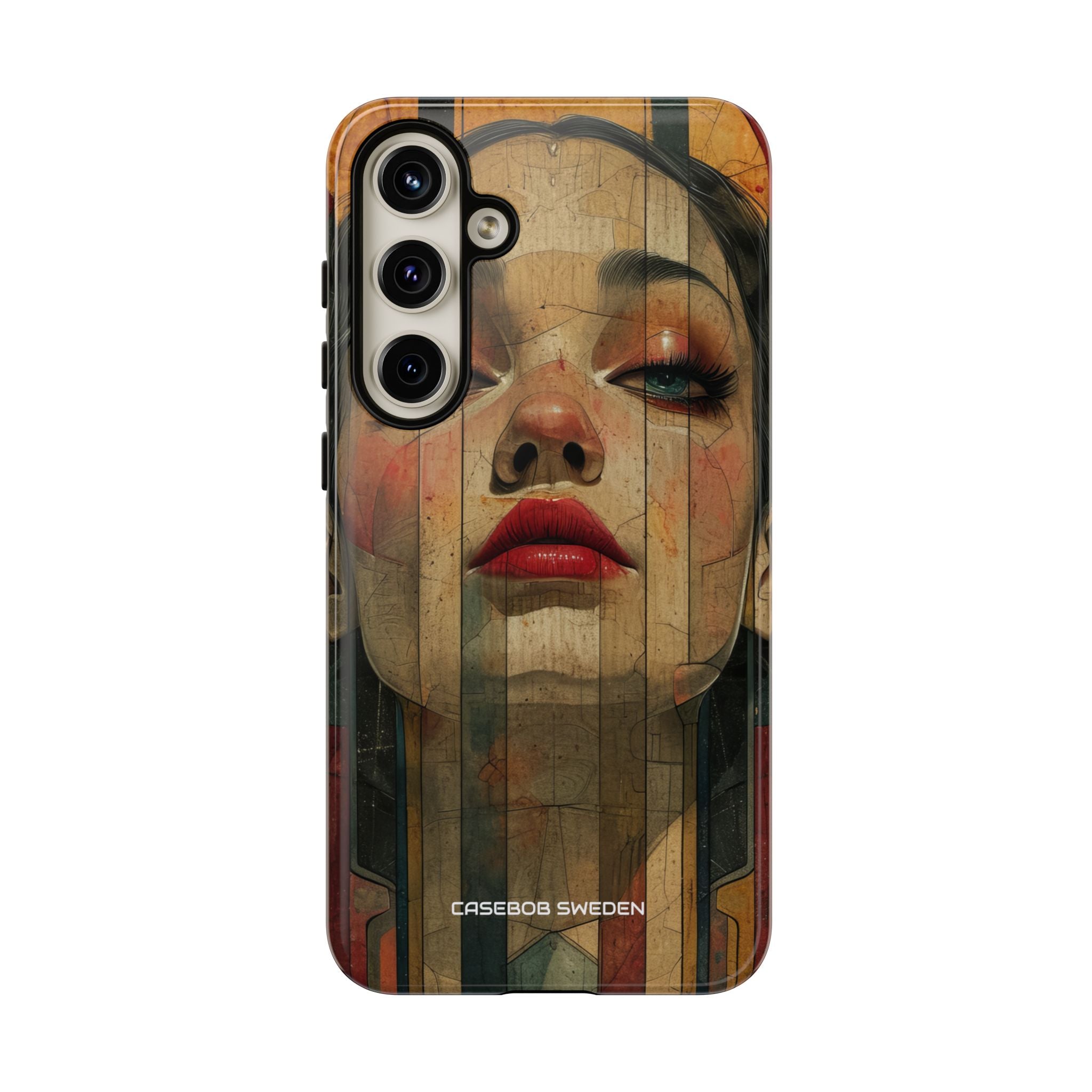 Bold Art Deco Portrait - Tough Samsung S24 Phone Case