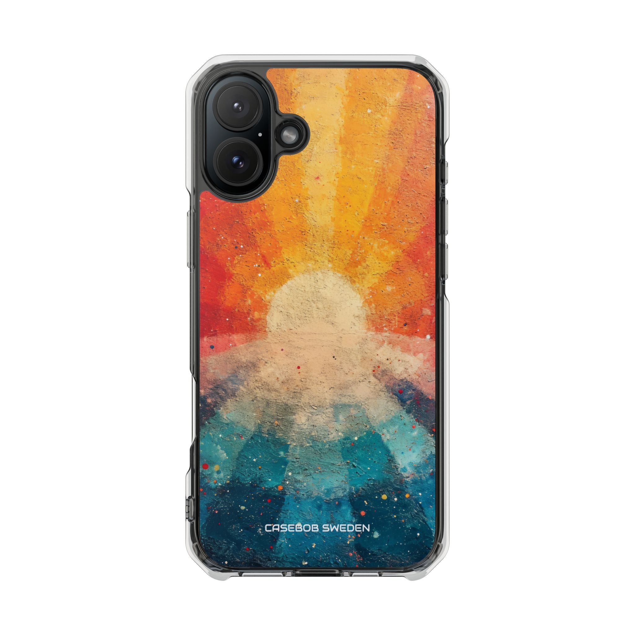 Sunburst Energy - Clear Impact iPhone 16 Phone Case