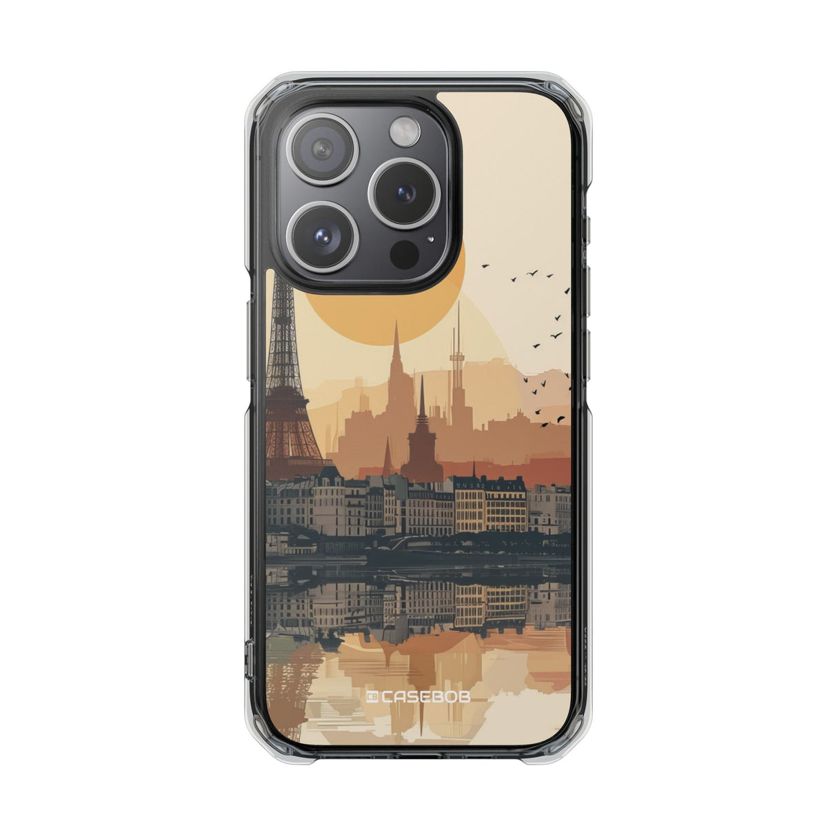 Parisian Sunset Serenity - Phone Case for iPhone (Clear Impact - Magnetic)