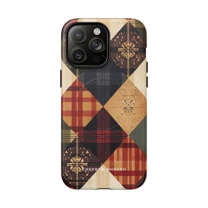 Rustic Geometric Patchwork Harmony iPhone 14 | Tough+ Phone Case