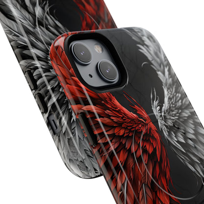 Crimson White Wings iPhone 14 Plus Case - Tough+