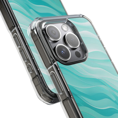 Soothing Aqua Waves iPhone 15 - Impact Clear+