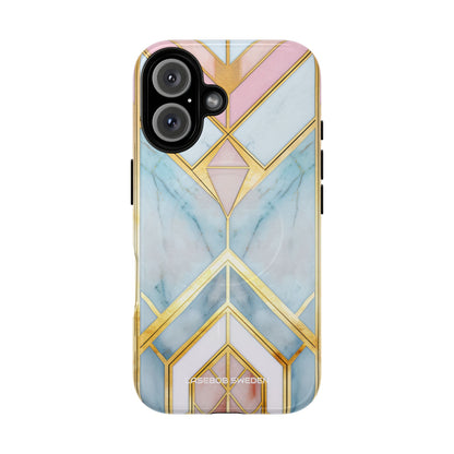 Gold Pink Art Deco - Tough + MagSafe® iPhone 16 Phone Case