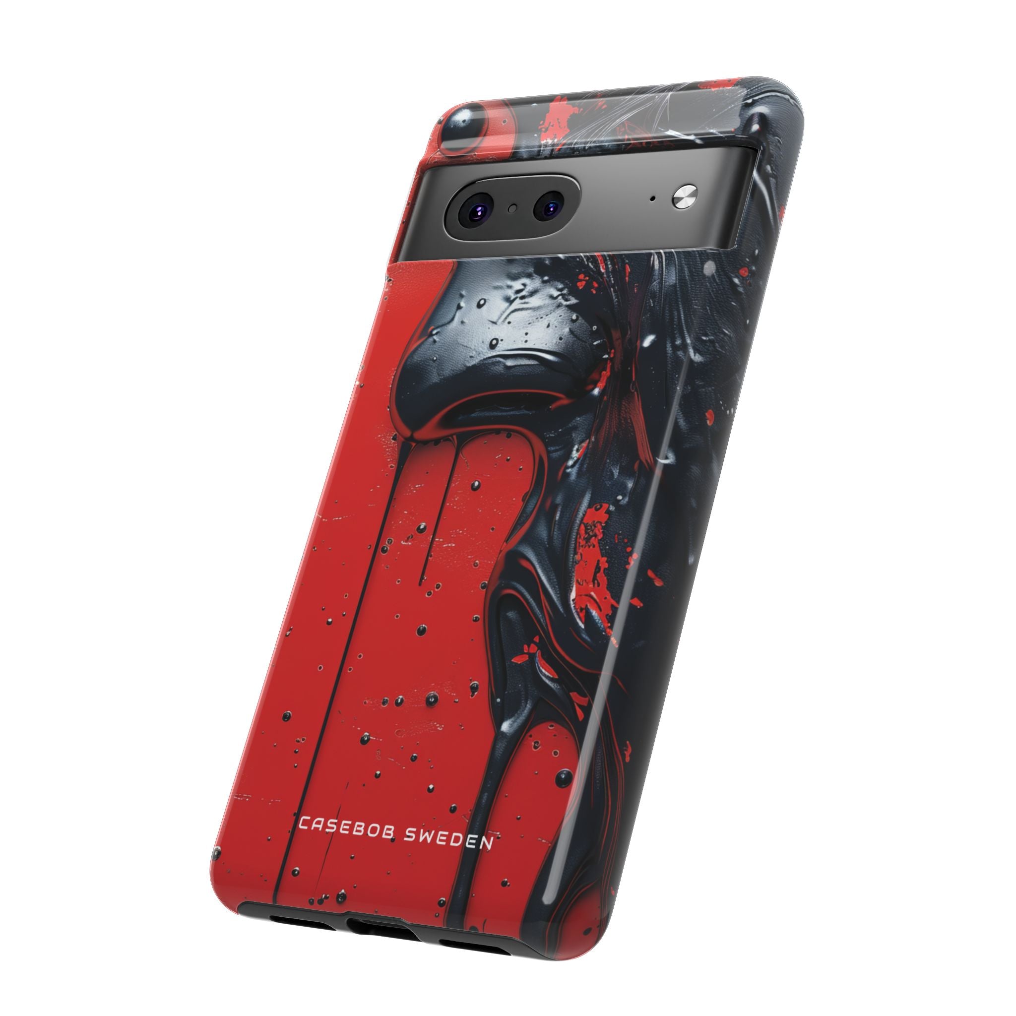 Textured Crimson Bloom Google Pixel 7 - Tough Phone Case