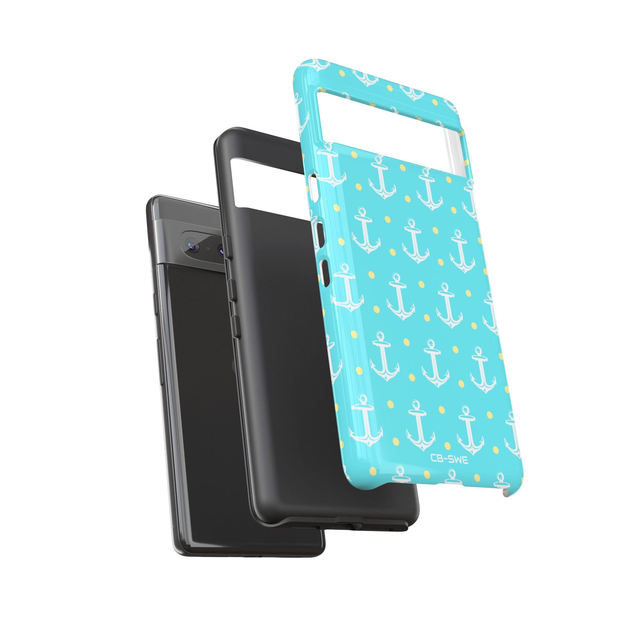 Nautical Anchors & Dots - Google Pixel Case
