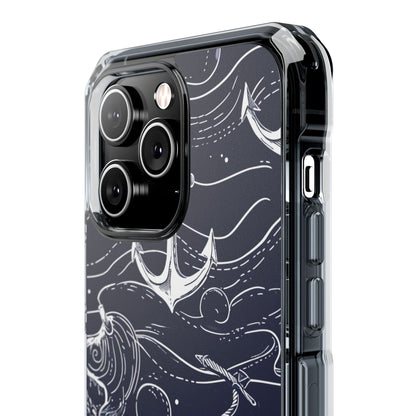 Gradient Anchorflow Waves iPhone 14 - Clear Impact Phone Case