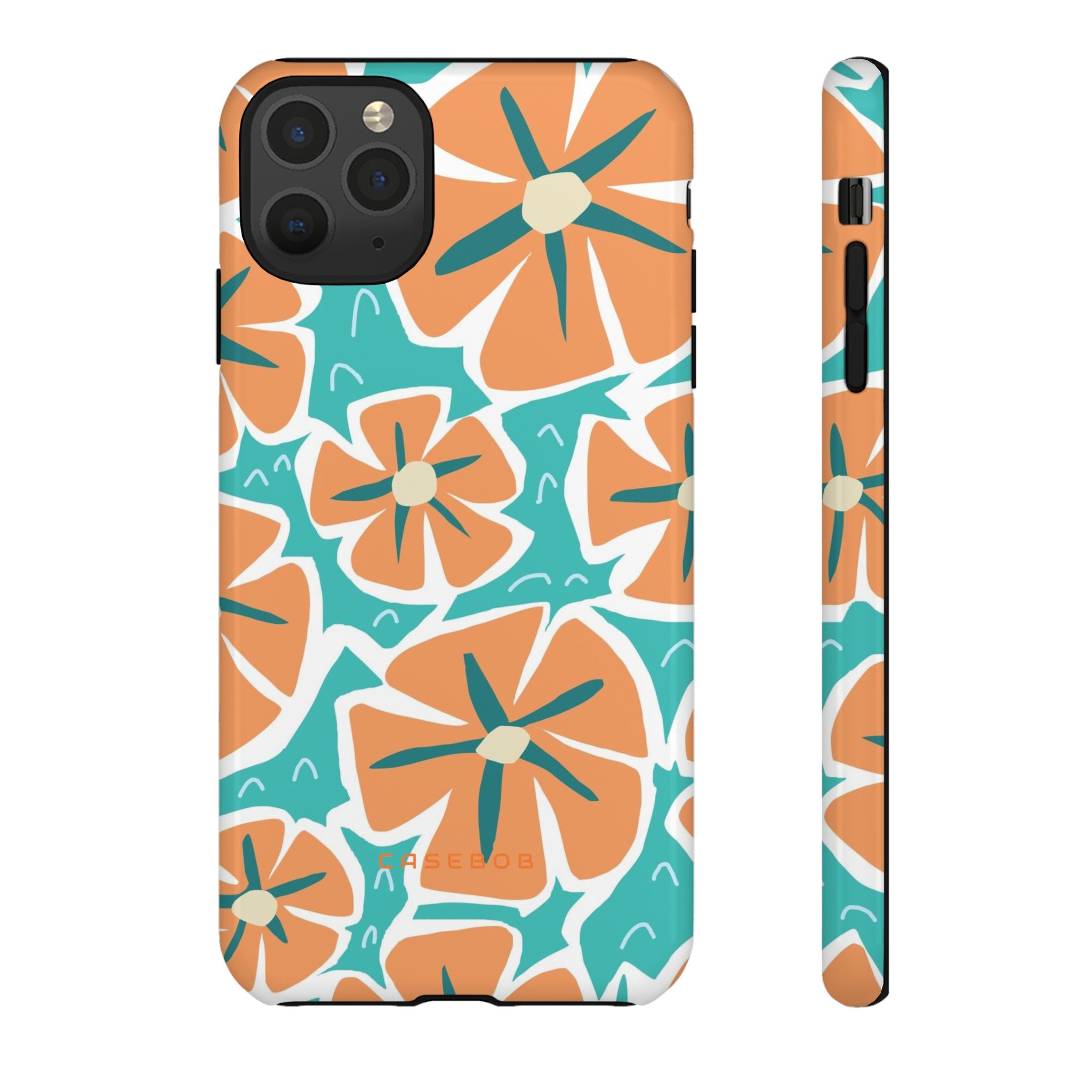 Orange Happy Flower - Protective Phone Case