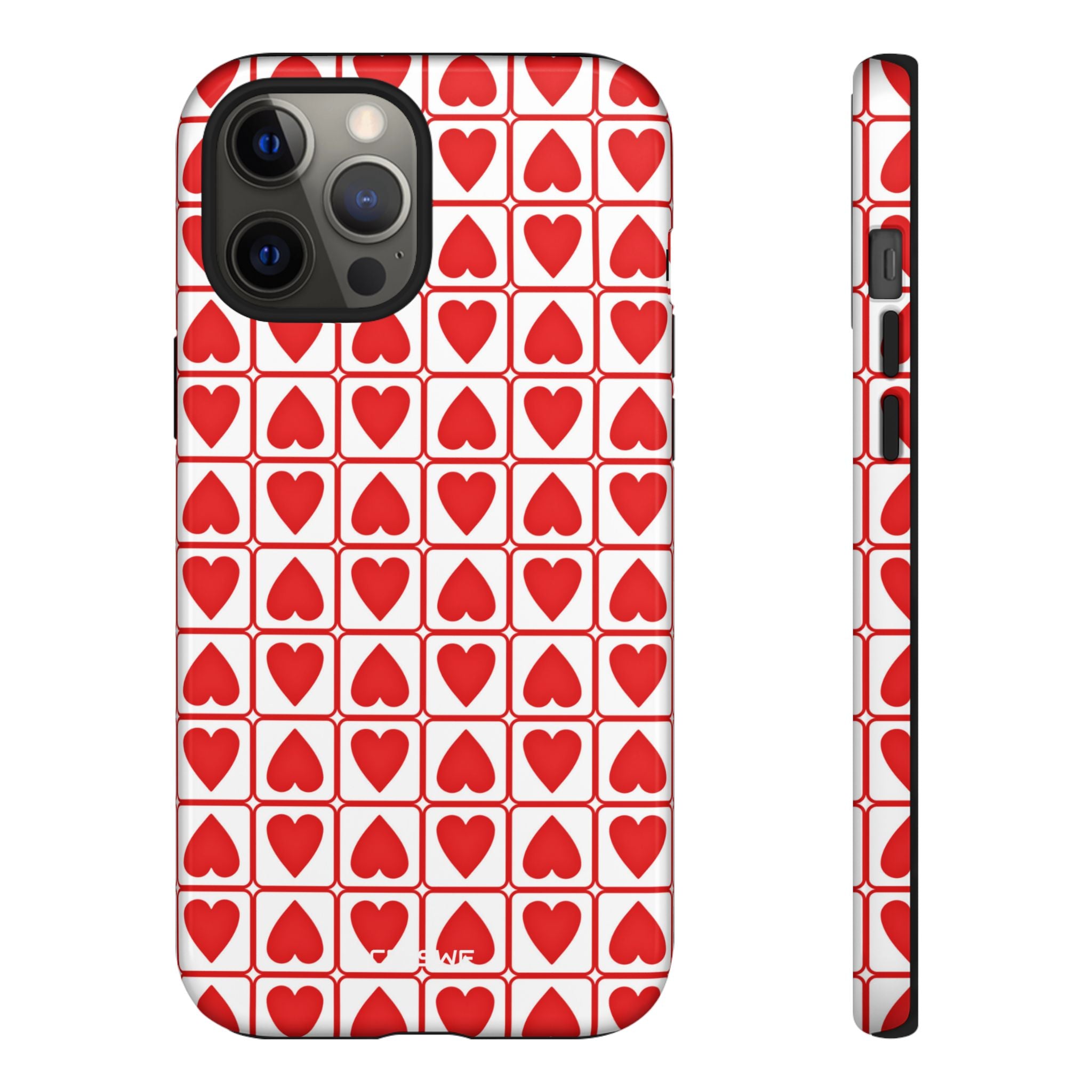 Hearts In Squares - iPhone Case