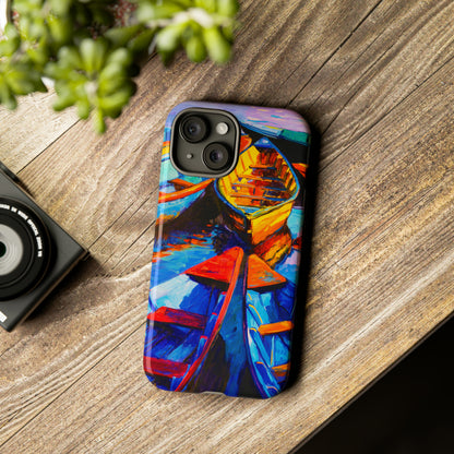 Oil painting - Wooden Boat - Protective Phone Case