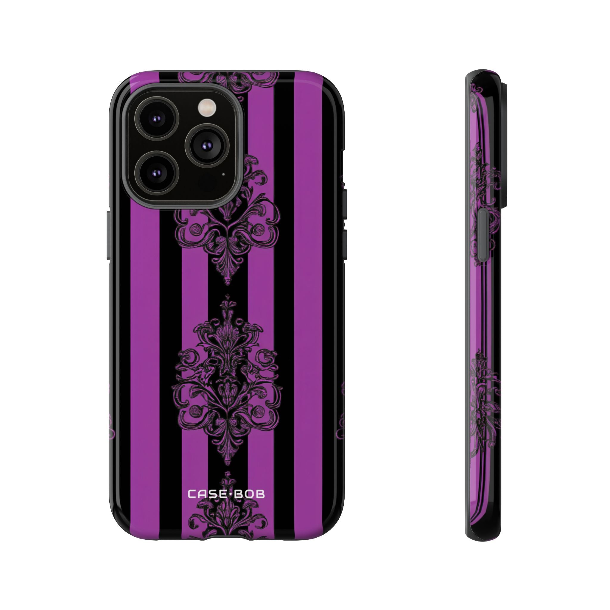 Damask Elegance Purple iPhone 14 Pro Max Case - Tough