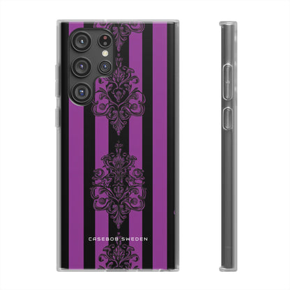 Gothic Elegance with Vertical Stripes and Ornamental Motifs Samsung S22 - Flexi Phone Case