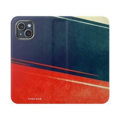 Navy Streak - iPhone 15 Case - Wallet