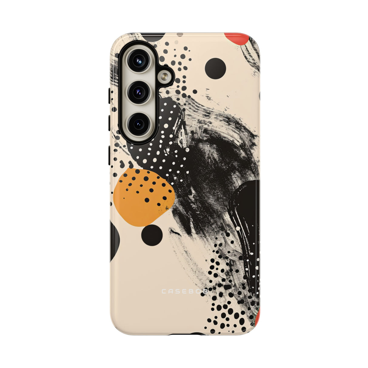 Black Dot Elegance - Protective Phone Case