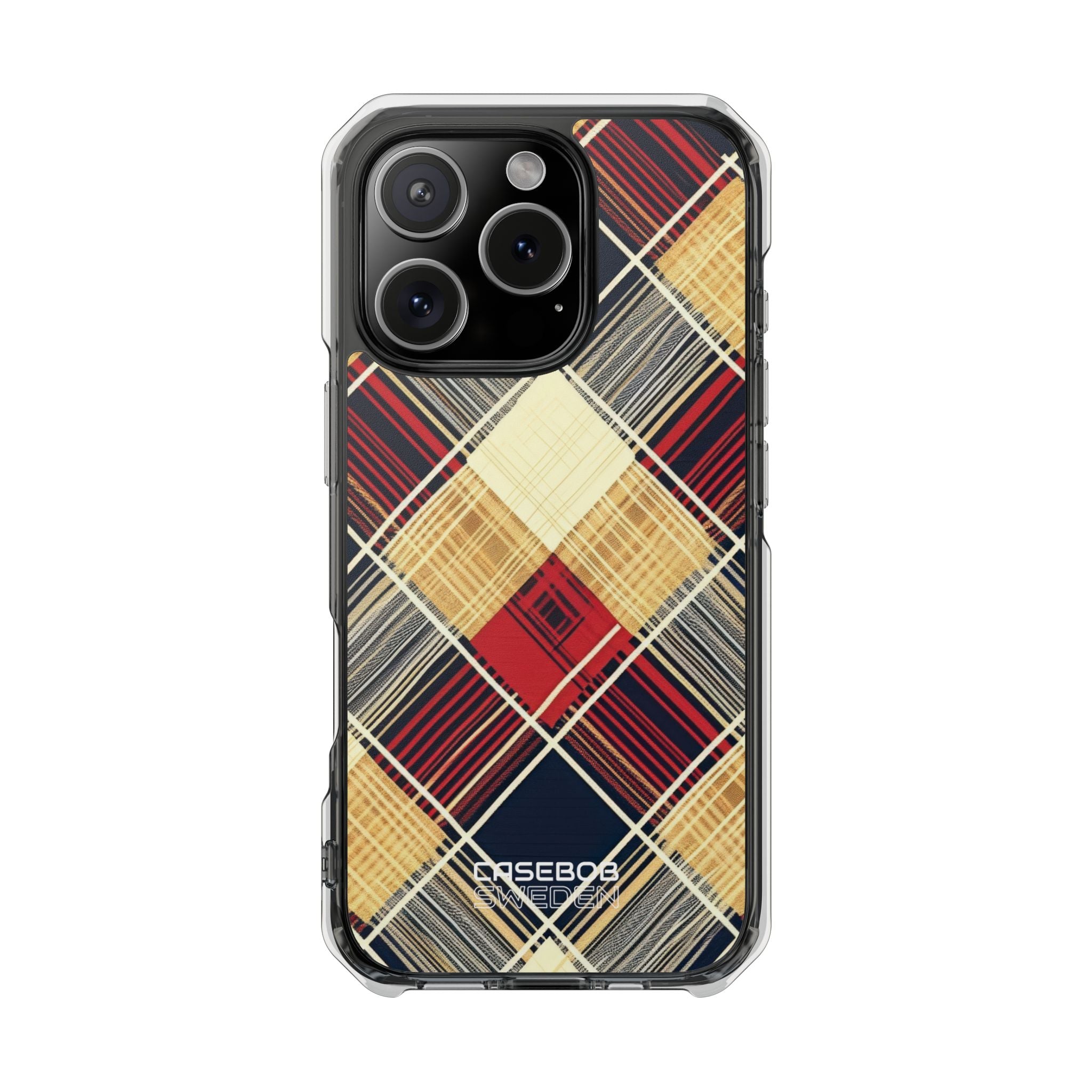 Plaid Diamond Tapestry iPhone 16 - Impact Clear+