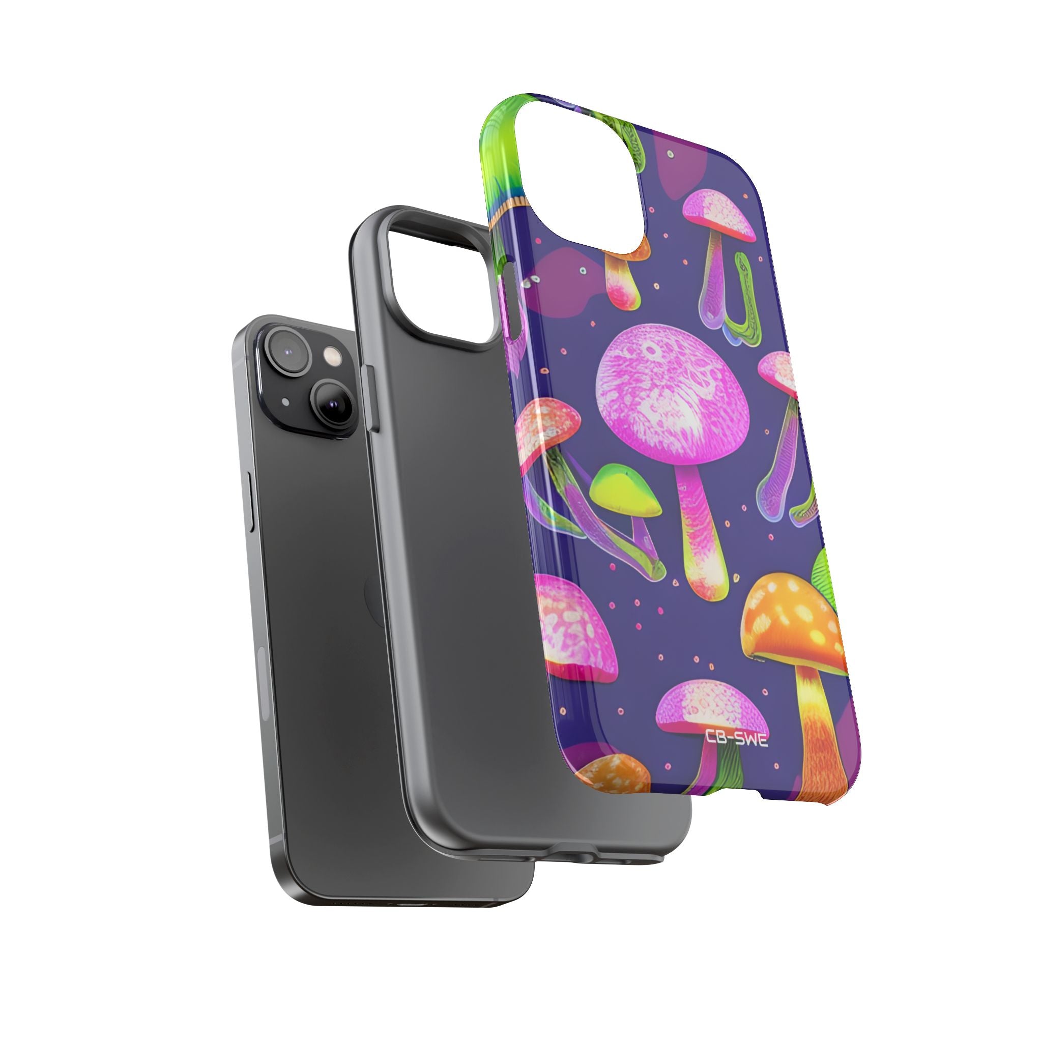Neon Mushroom Dreams - iPhone Case