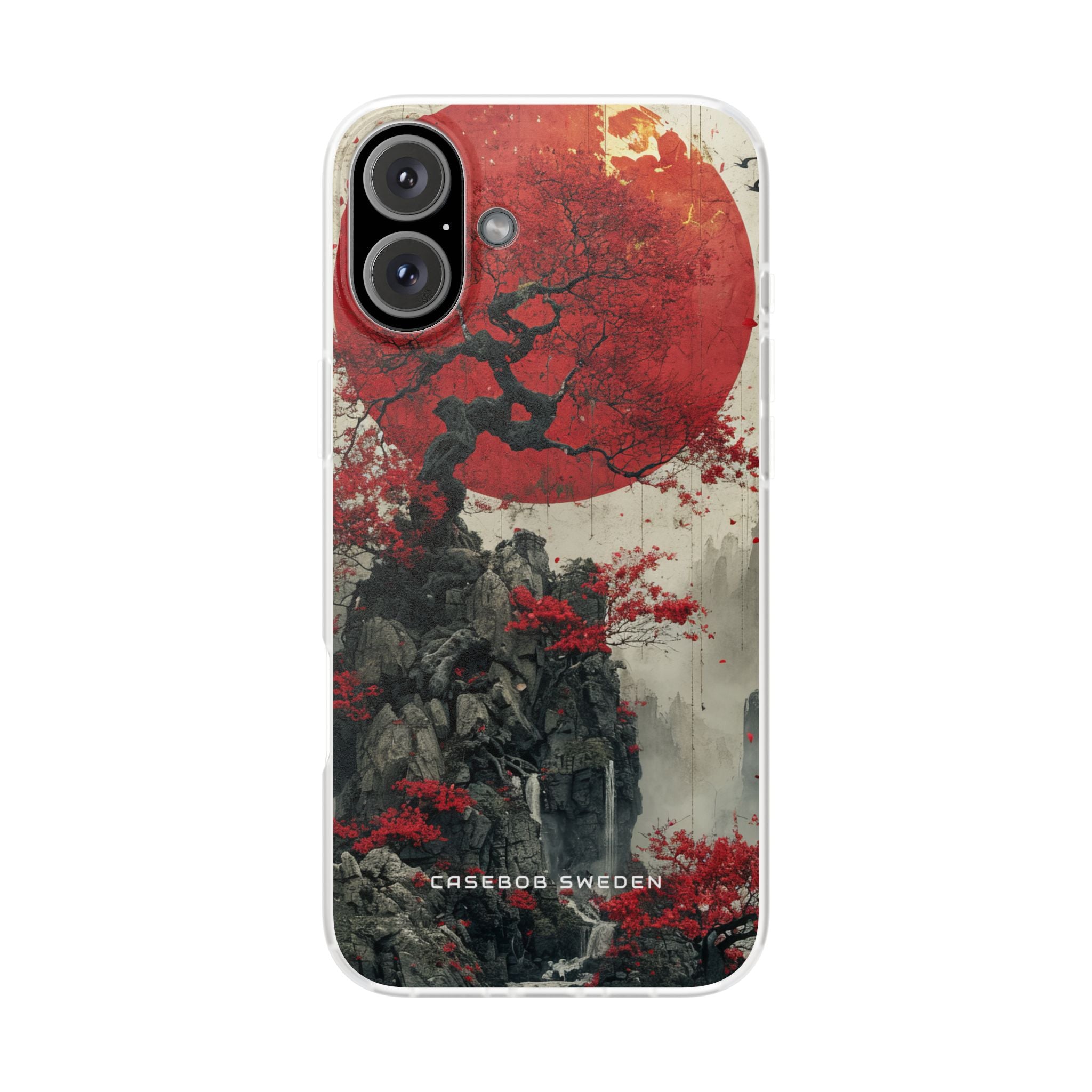 Zen Serenity in Red Harmony iPhone 16 - Flexi Phone Case