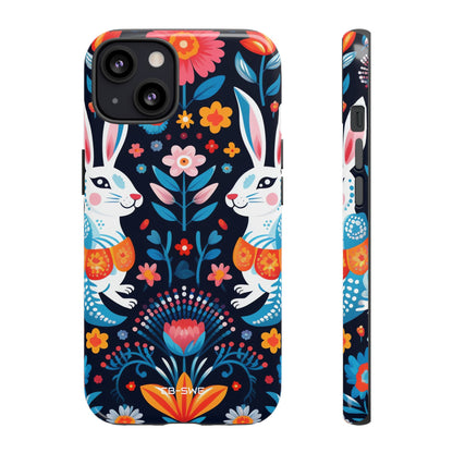 Bunnies Hop Flowers - iPhone Case