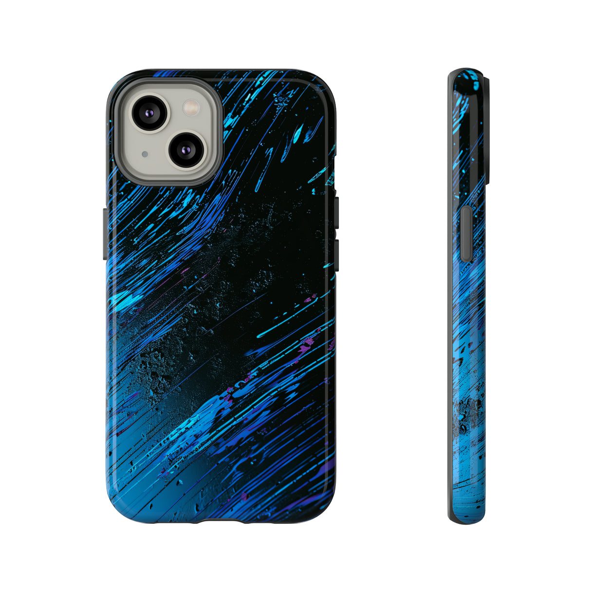 Cyber Stream: Digital Gradient - Protective Phone Case