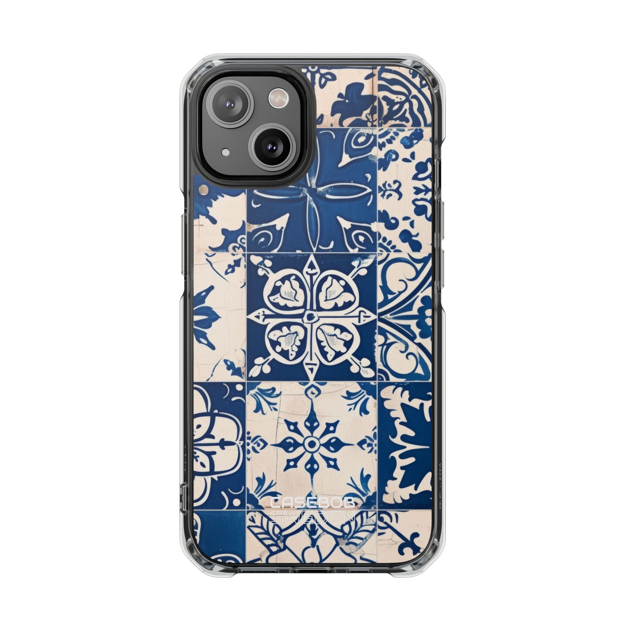 Ornate Blue Tiles iPhone 14 - Impact Clear+
