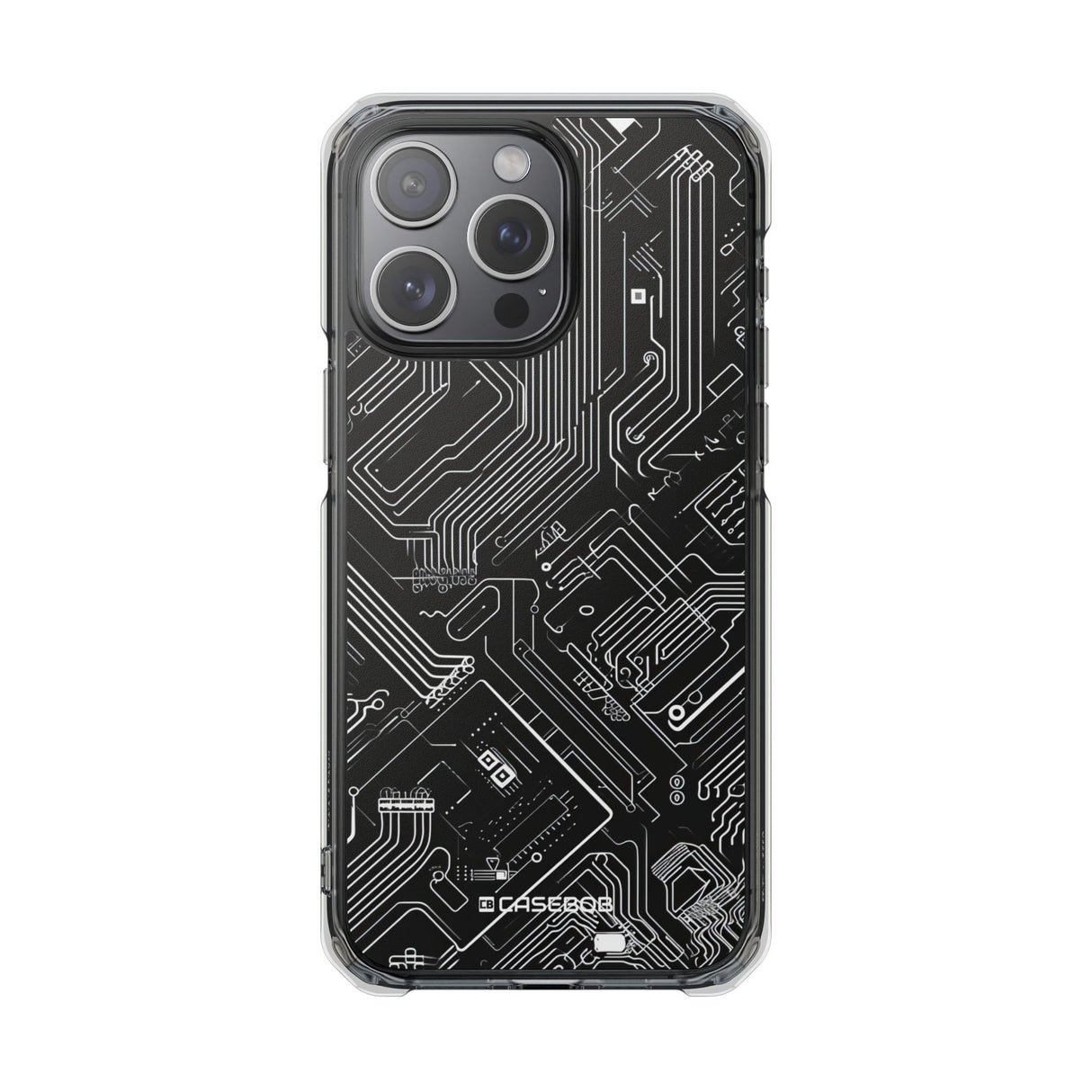 Cyber Circuitry Art - Phone Case for iPhone (Clear Impact - Magnetic)