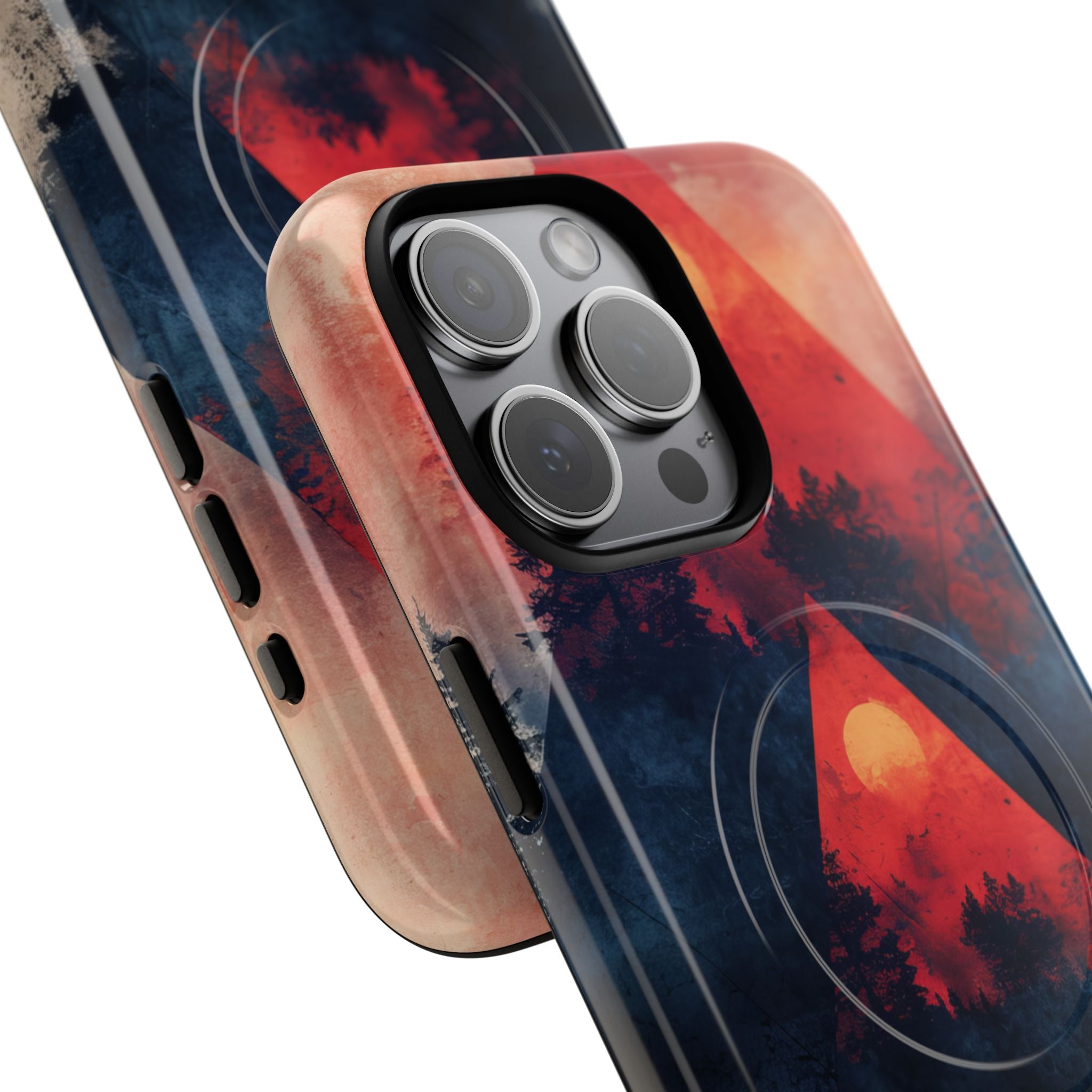 Red Sky Serenity - Tough + MagSafe® iPhone 15 Phone Case