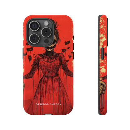 Haunting Scarlet Descent iPhone 15 - Tough Phone Case