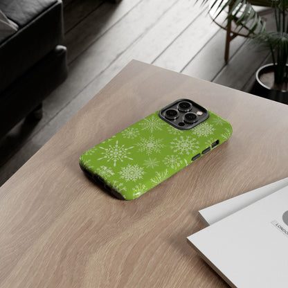 Snowflakes Dance Playfully - iPhone Case