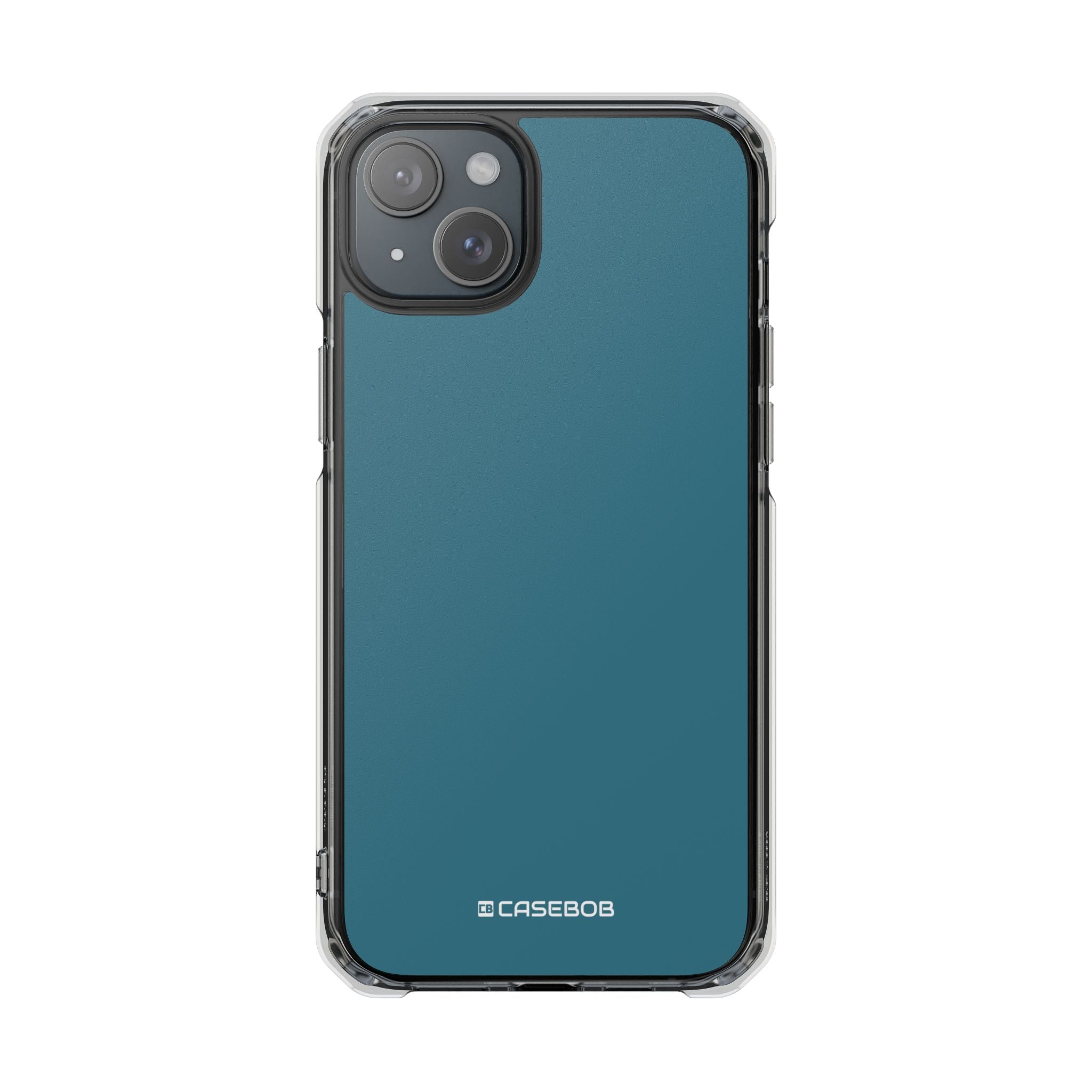 Teal Blue - Clear Impact Case for iPhone