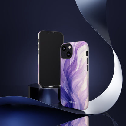 Purple Ribbon Waves iPhone 13 Mini Case - Tough