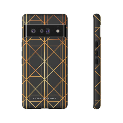 Golden Geometric Elegance Google Pixel 6 - Tough Phone Case