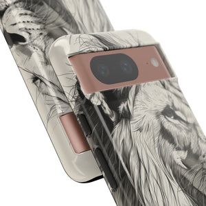 Majestic Linework Lion | Protective Phone Case for Google Pixel