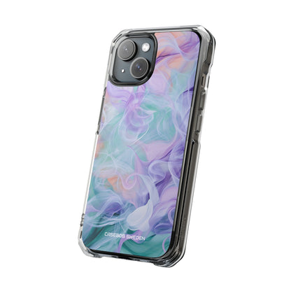 Purple Peach Whirl - Clear Impact iPhone 15 Phone Case