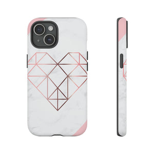 Heart Rose Gold - Protective Phone Case