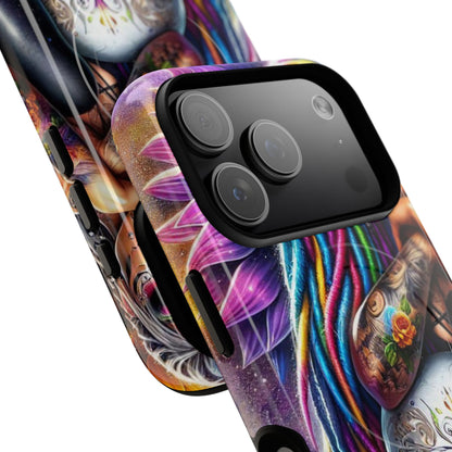 Sunflower Skull Glow iPhone 17 Pro Case - Tough+