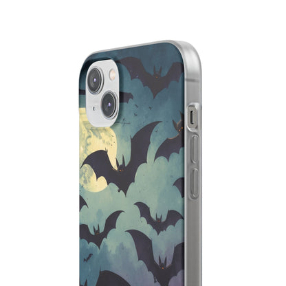 Glowing Bat Swarm iPhone 14 Plus Case - Soft