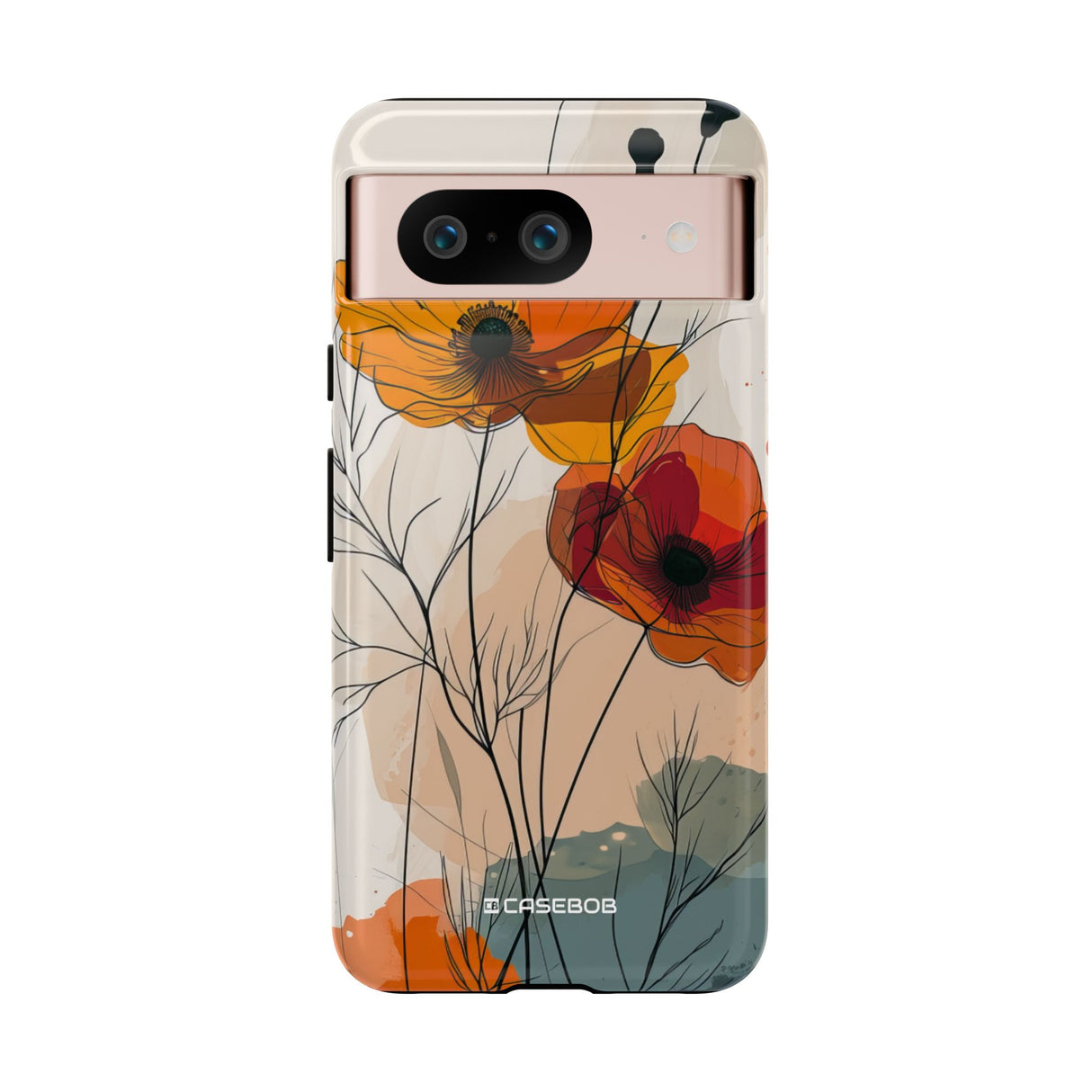 Fiery Floral Abstraction | Protective Phone Case for Google Pixel