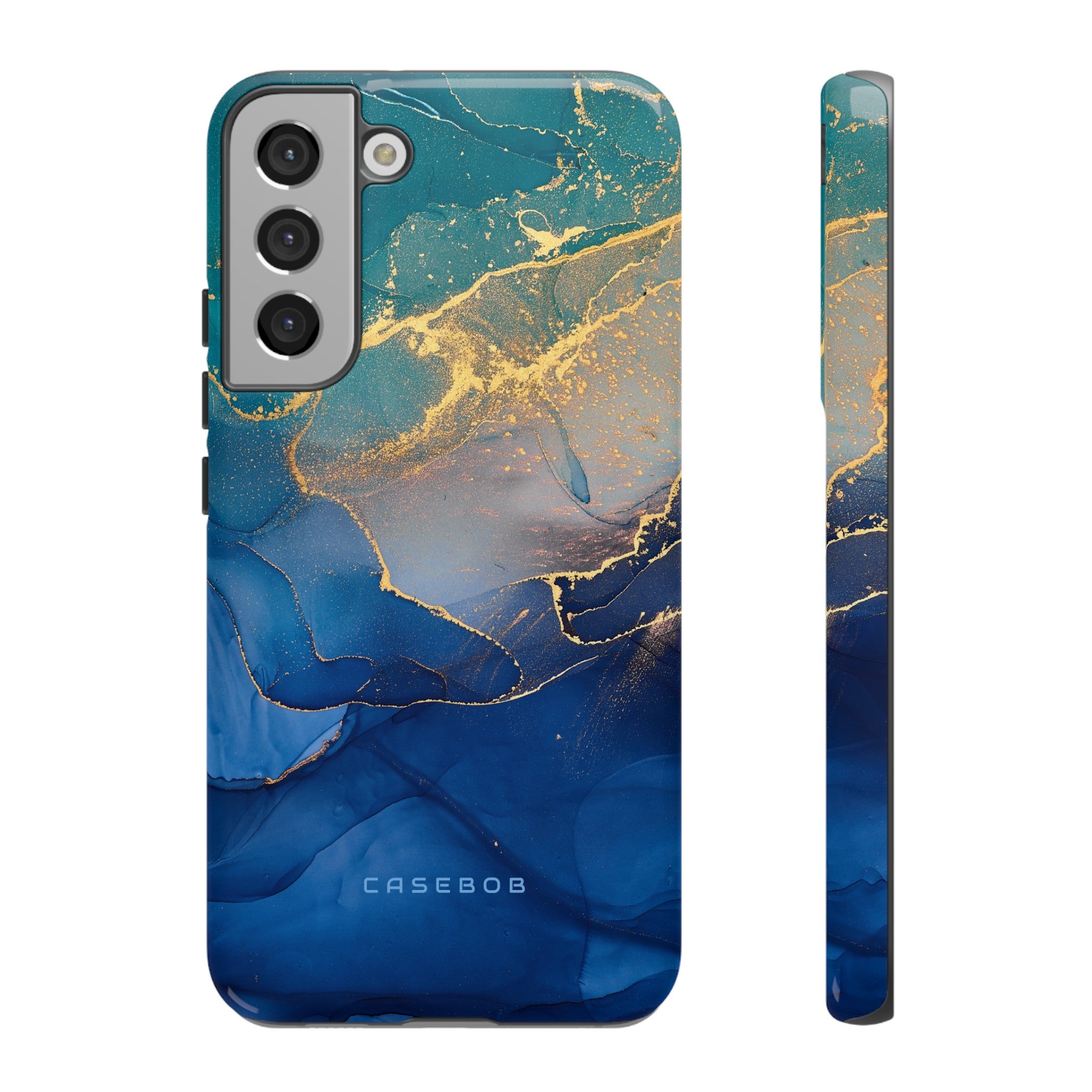 Blue Alcohol Ink - Protective Phone Case