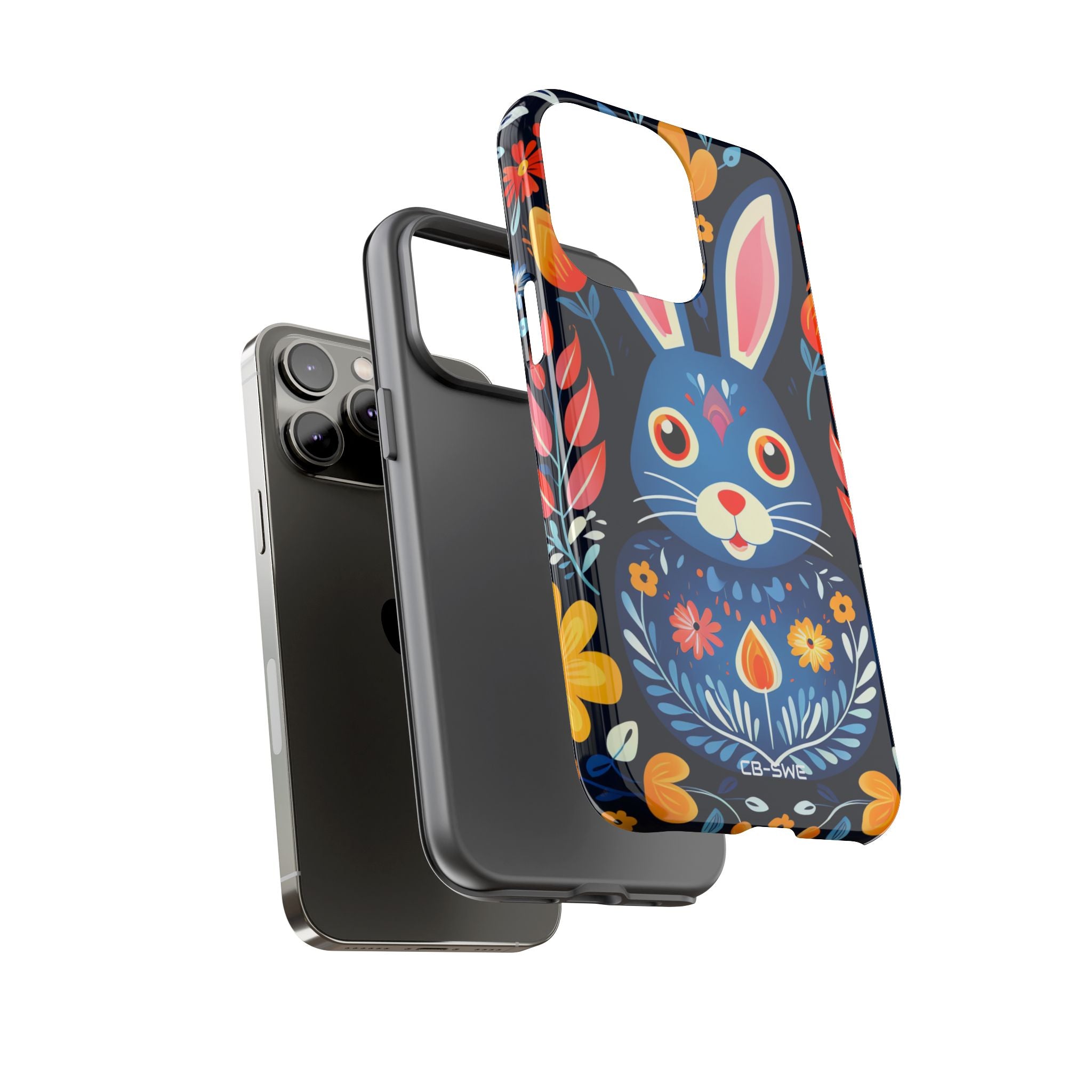 Bunny Jumps Joyfully - iPhone Case