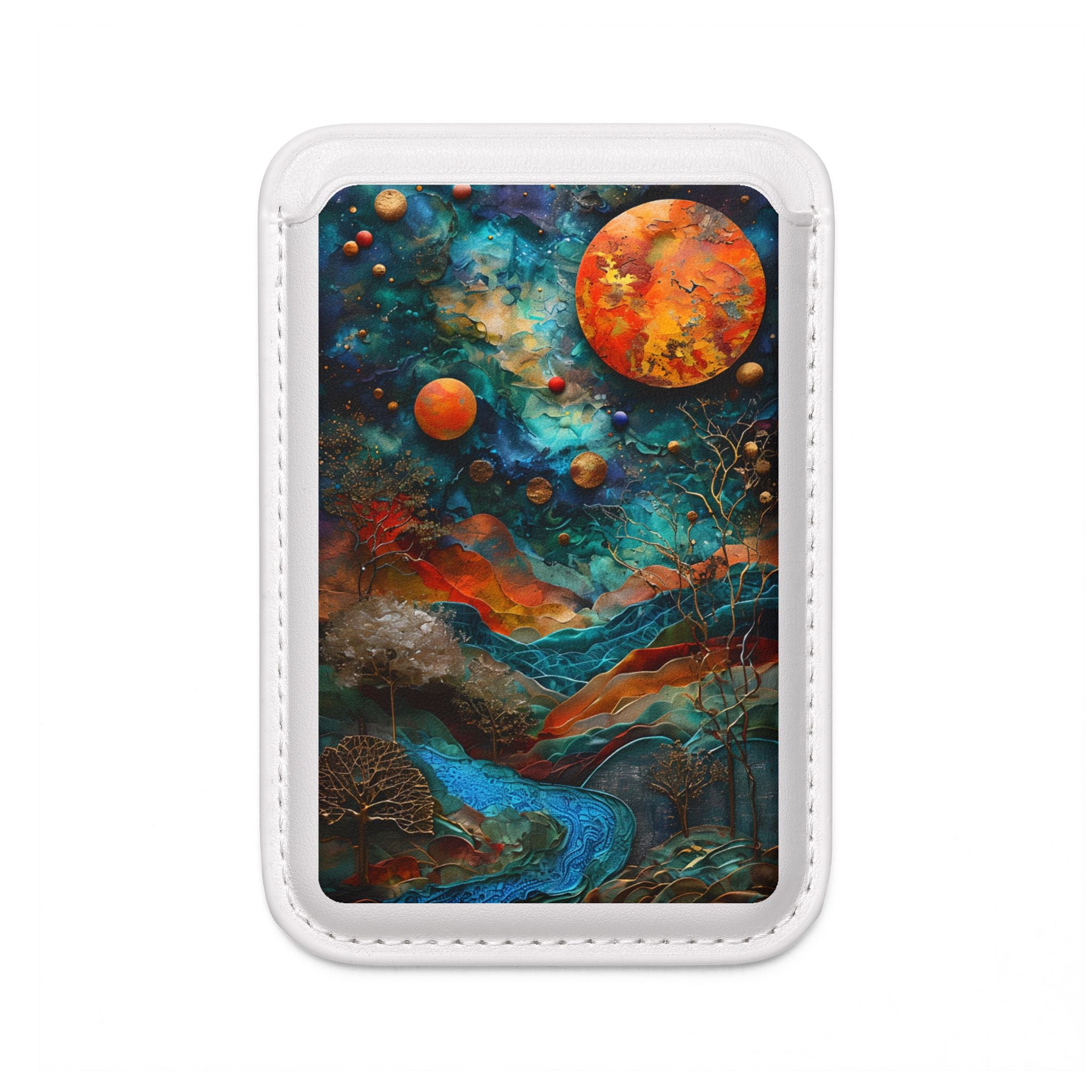 Aurinkokierteen oranssi lompakko – MagSafe-yhteensopiva