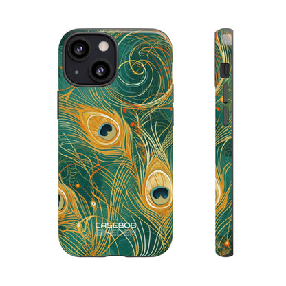Vibrant Peacock Whirl iPhone 13 - Tough