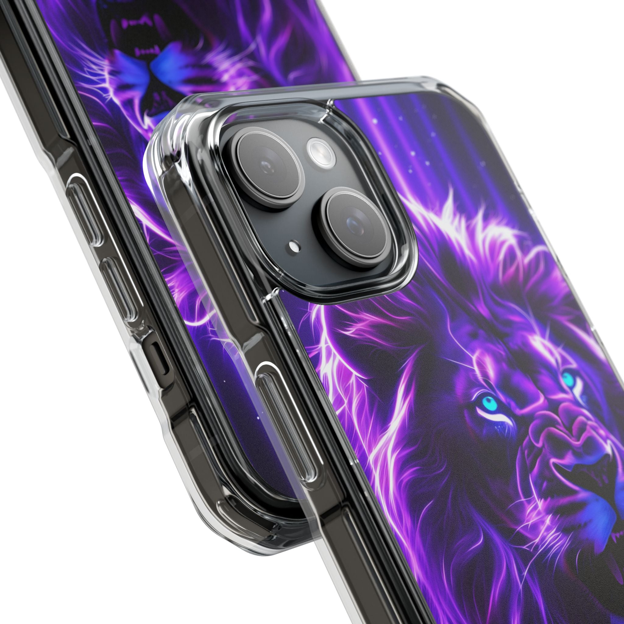Neon Lion Majesty iPhone Case - Impact