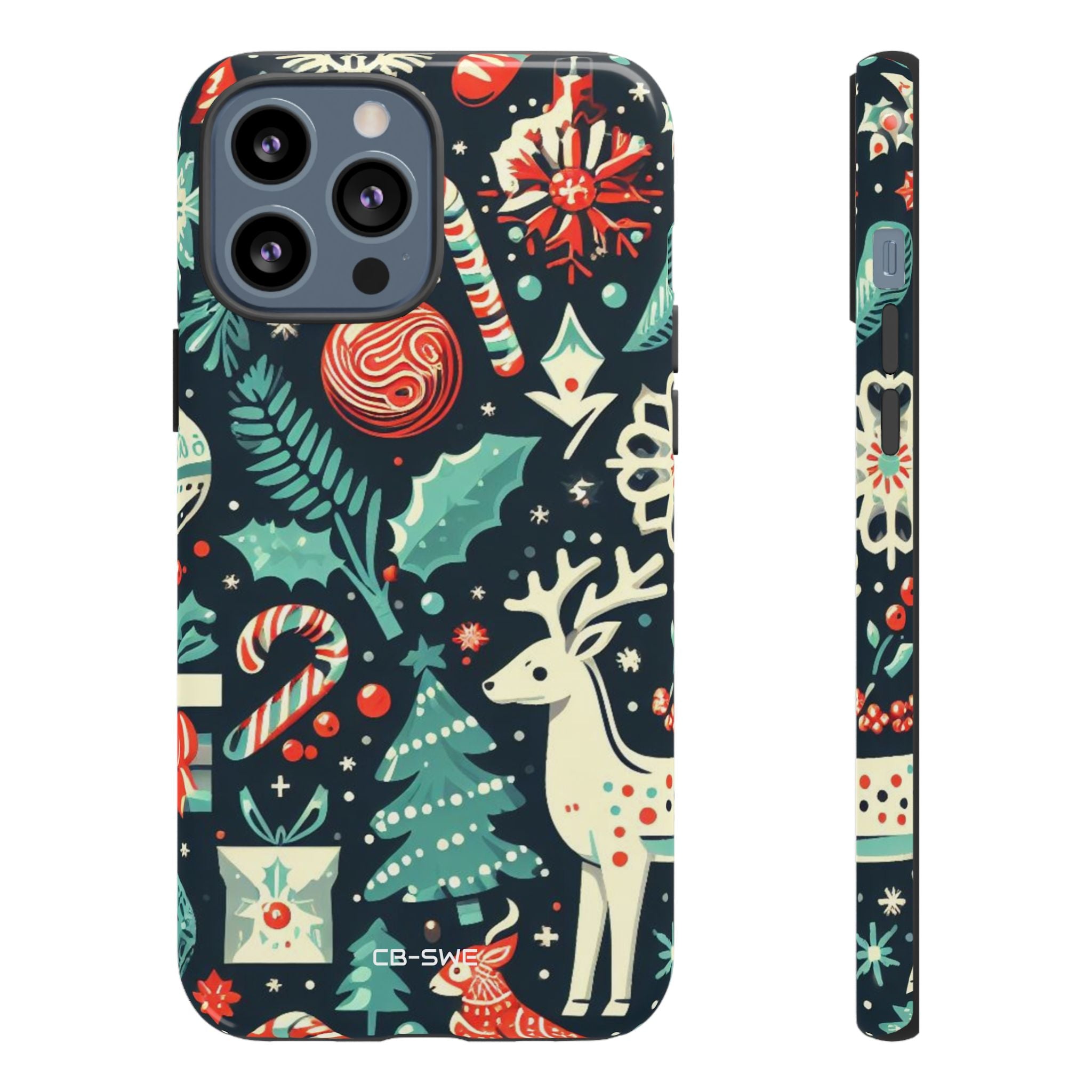 Festive Snowflakes Dance - iPhone Case