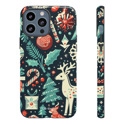 Festive Snowflakes Dance - iPhone Case