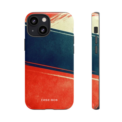 Blue Diagonal Motion iPhone 13 Mini Case - Tough