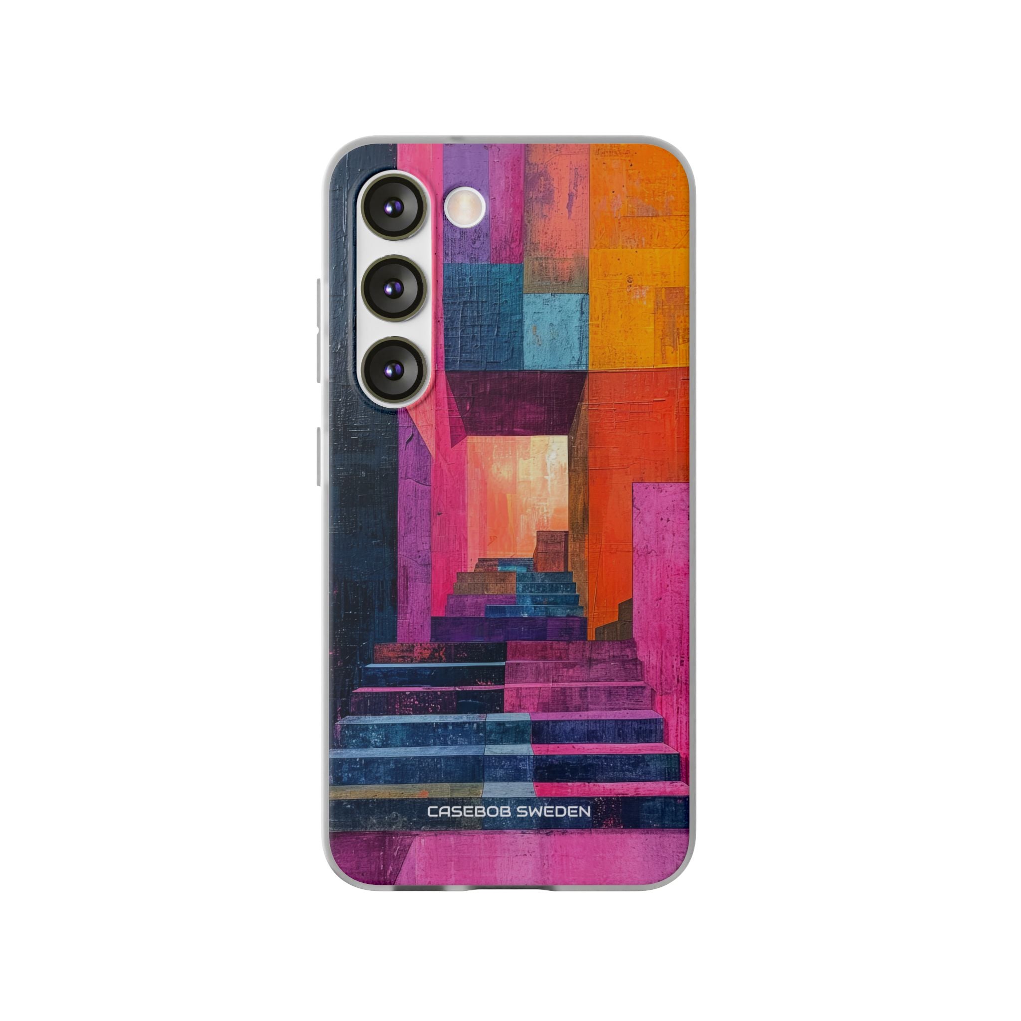 Pink Orange Geometry - Flexi Samsung S23 Phone Case