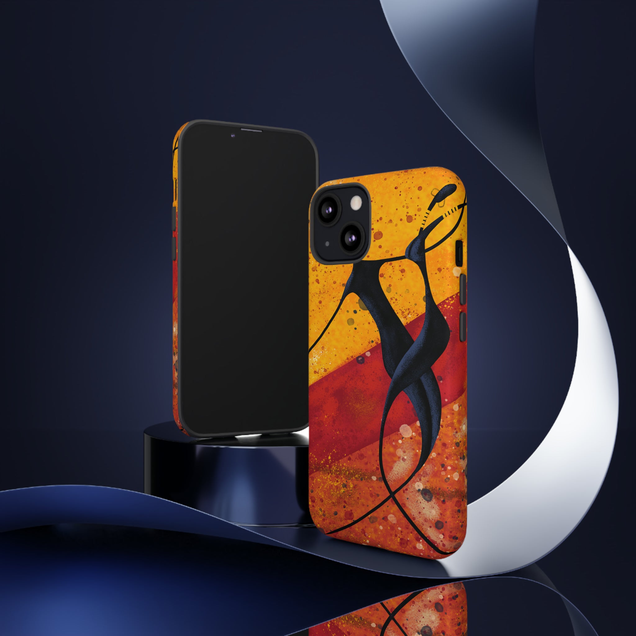 Oil painting - African couple dance - Protective Phone Case