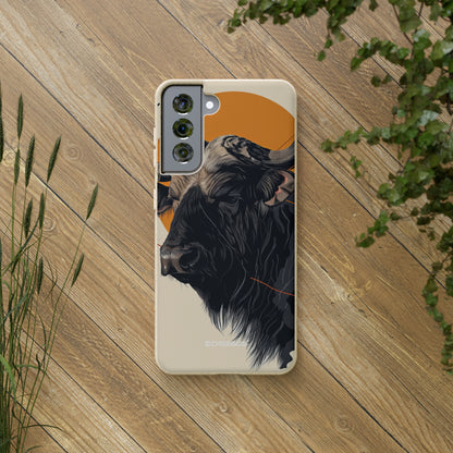 Majestic Buffalo Sun | Biodegradable Phone Case