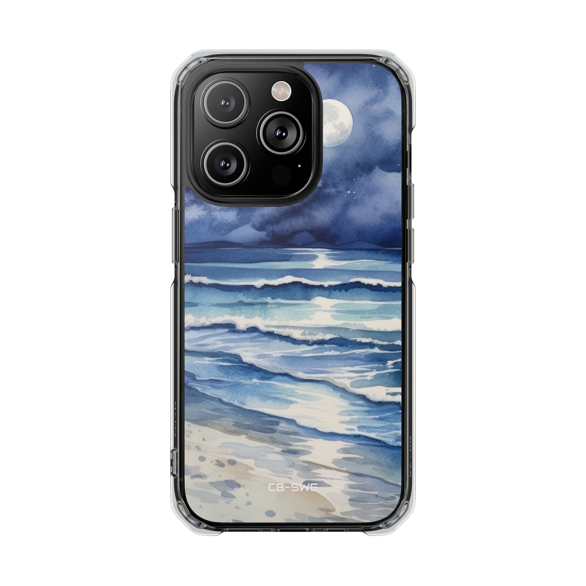 Moonlight Reflects Waves iPhone Case - Impact