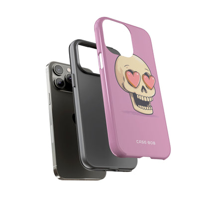 Heart Eyed Skull iPhone 14 Pro Max Case - Tough